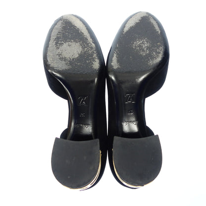 Good Condition◆Louis Vuitton Pumps LV Suede Women's Black Size 37 Louis Vuitton [AFD1] 