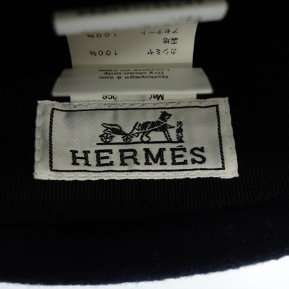 美品◆エルメス キャスケット カシミヤ ネイビー サイズ59 HERMES【AFI22】