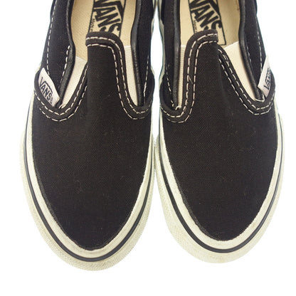 中古◆バンズ スニーカー スリッポン USA製 キッズ ブラック サイズ17-18 VANS【AFD9】