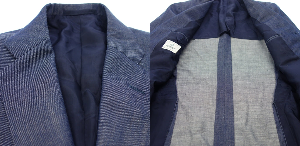 Good condition ◆ BEAMS HEART suit wool silk blend size 48 navy blue men's BEAMS HEART [AFA10] 