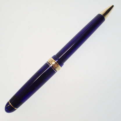 Good condition◆Platinum ballpoint pen knock type blue x gold PLATINUM [AFI16] 