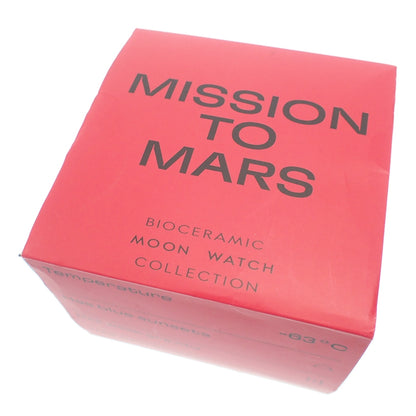 Very good condition ◆ Omega × Swatch watch Moonswatch Mission to Mars White × Red S033R100 OMEGA SWATCH [AFI22] 