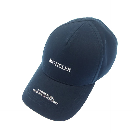 美品◆モンクレール 帽子 キャップ BASEBALL 2022年製 ロゴ刺繍 ネイビー MONCLER【AFI19】