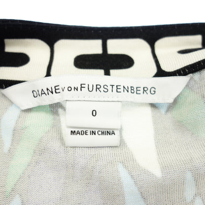 美品◆ダイアンフォンファステンバーグ ワンピース シルク 総柄 レディース マルチカラー サイズ0 DIANE VON FURSTENBERG【AFB53】