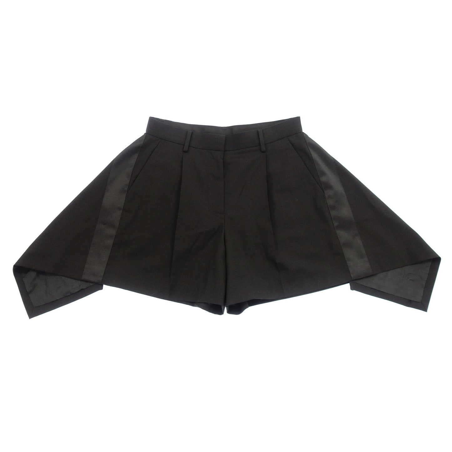 Good condition◆Sacai shorts asymmetrical shorts 21-05402 black size 3 ladies sacai [AFB32] 