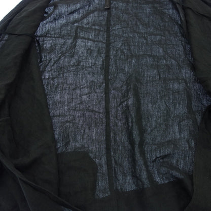 Good condition◆Double JK coat men's size F black linen 100% wjk [AFB34] 