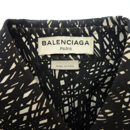二手 ◆ Balenciaga 长袖衬衫全图案 301991 男士黑色 37 BALENCIAGA [AFB11] 