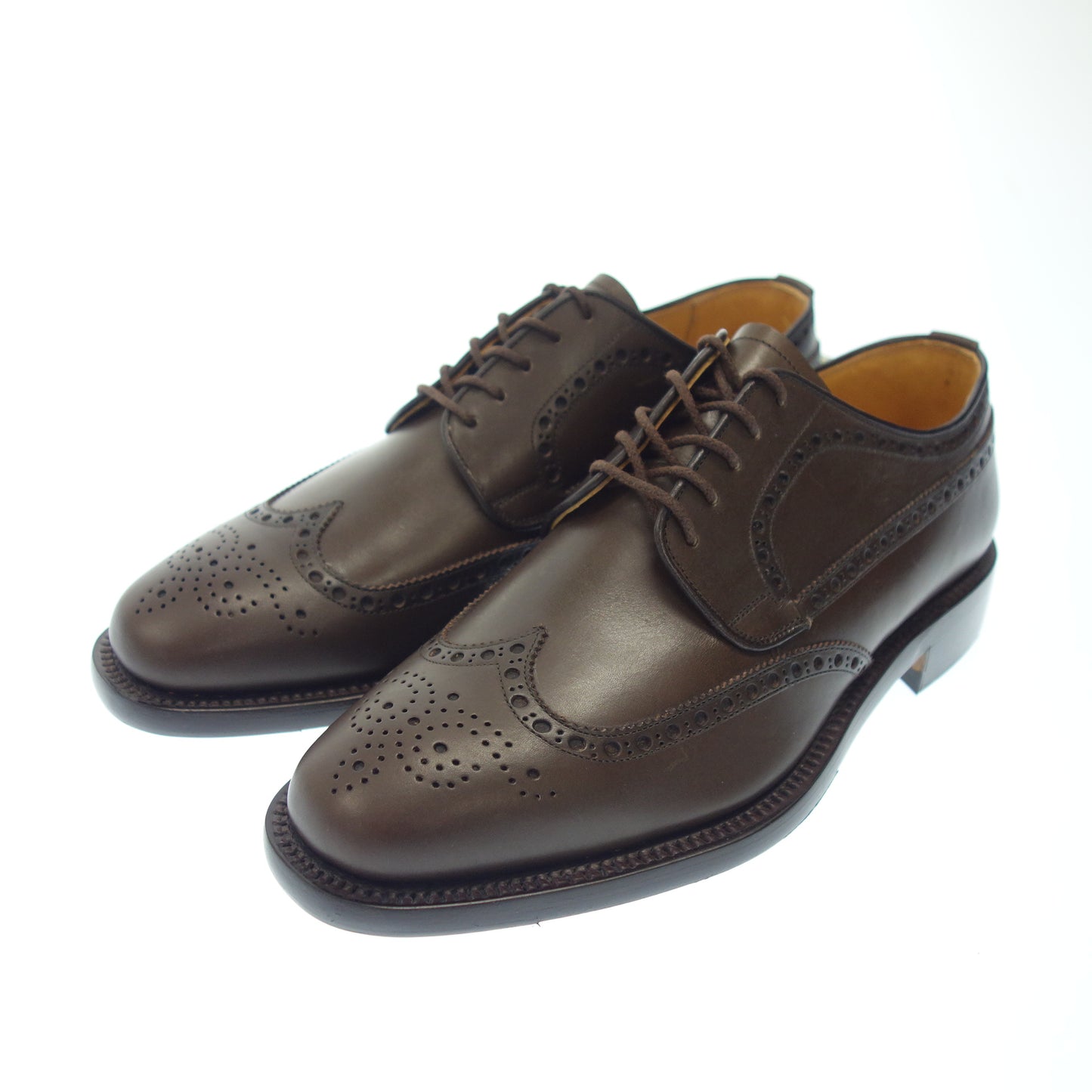 Good Condition◆Scotch Grain Wingtip Leather Shoes F-2800 Men's 24.5 Brown SCOTCH GRAIN [AFD9] 