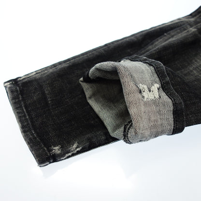 美品◆ディースクエアード デニムパンツ ダメージ加工 Skater Jean 19AW メンズ ブラック系 サイズ42 Dsquared2【AFB22】