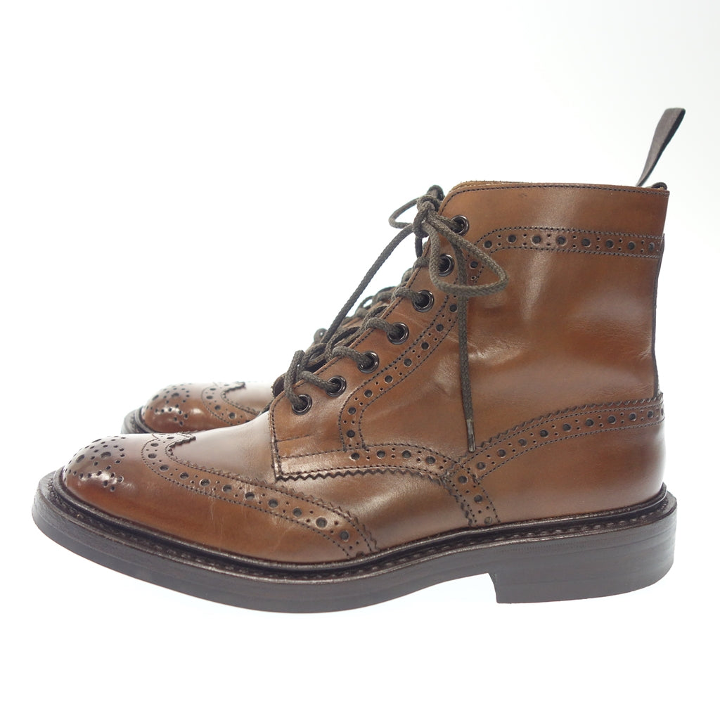 Good condition ◆ Tricker's Leather Shoes Country Boots M5634 Stowe Men's Brown Size UK6.5 Tricker's STOW [LA] 