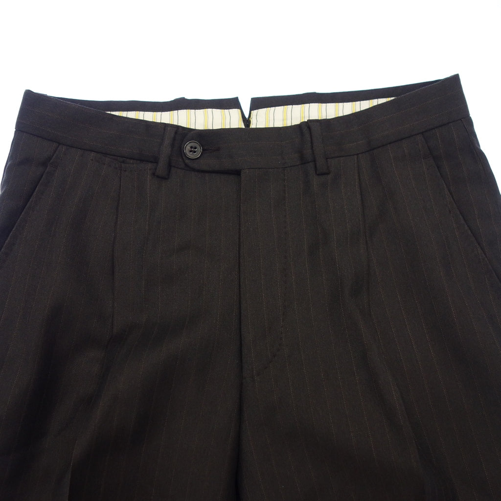 Good Condition ◆ Ermenegildo Zegna Suit Setup TRAVELER Wool Striped Men's Brown Size 44 Ermenegildo Zegna [AFB21] 