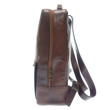 Good condition ◆Motherhouse Leather Backpack Rucksack Antique Square Brown MOTHERHOUSE [AFE9] 