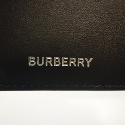 状况良好 ◆ Burberry Nova 格子图案双折紧凑型钱包 Saffiano 米色 BURBERRY [AFI8] 
