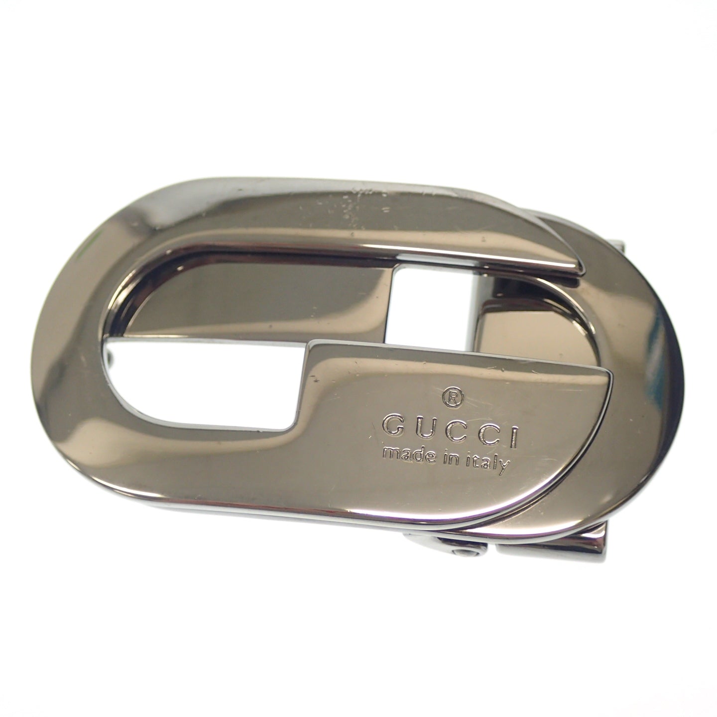 Good condition ◆ Gucci buckle belt GG silver metal fittings GUCCI [AFI8] 