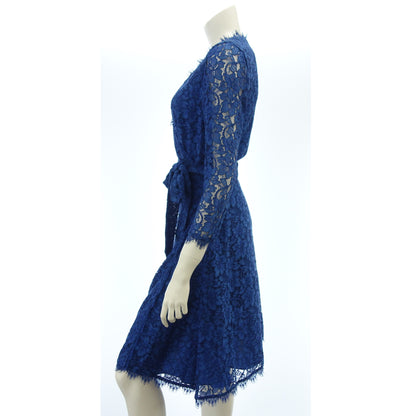 Good condition ◆ Diane Von Furstenberg wrap dress lace style rayon nylon size 6 ladies DIANE VON FURSTENBERG [AFB6] 