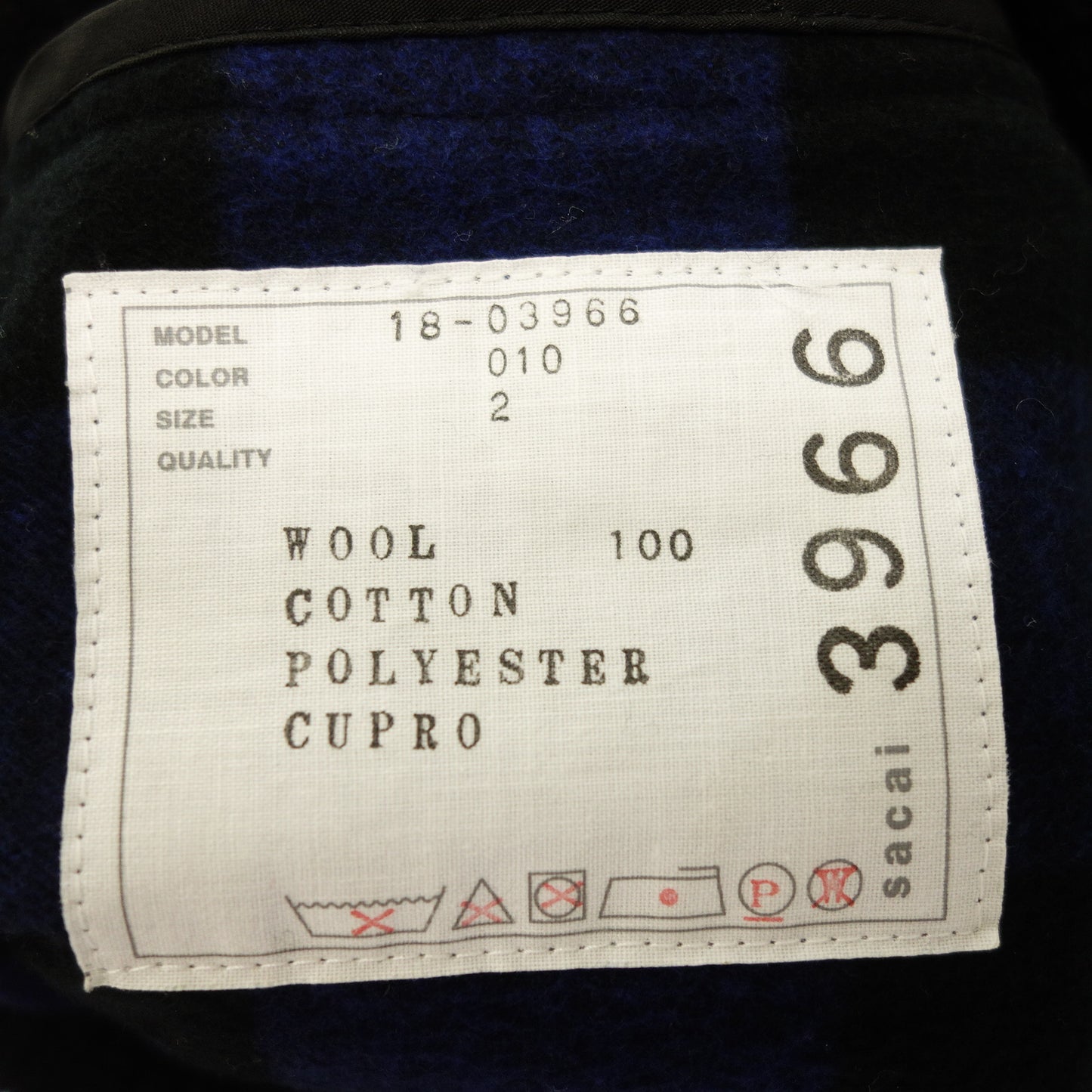 Good condition◆Sacai knit dress docking check 18-03966 size 2 black x blue ladies sacai [AFB36] 