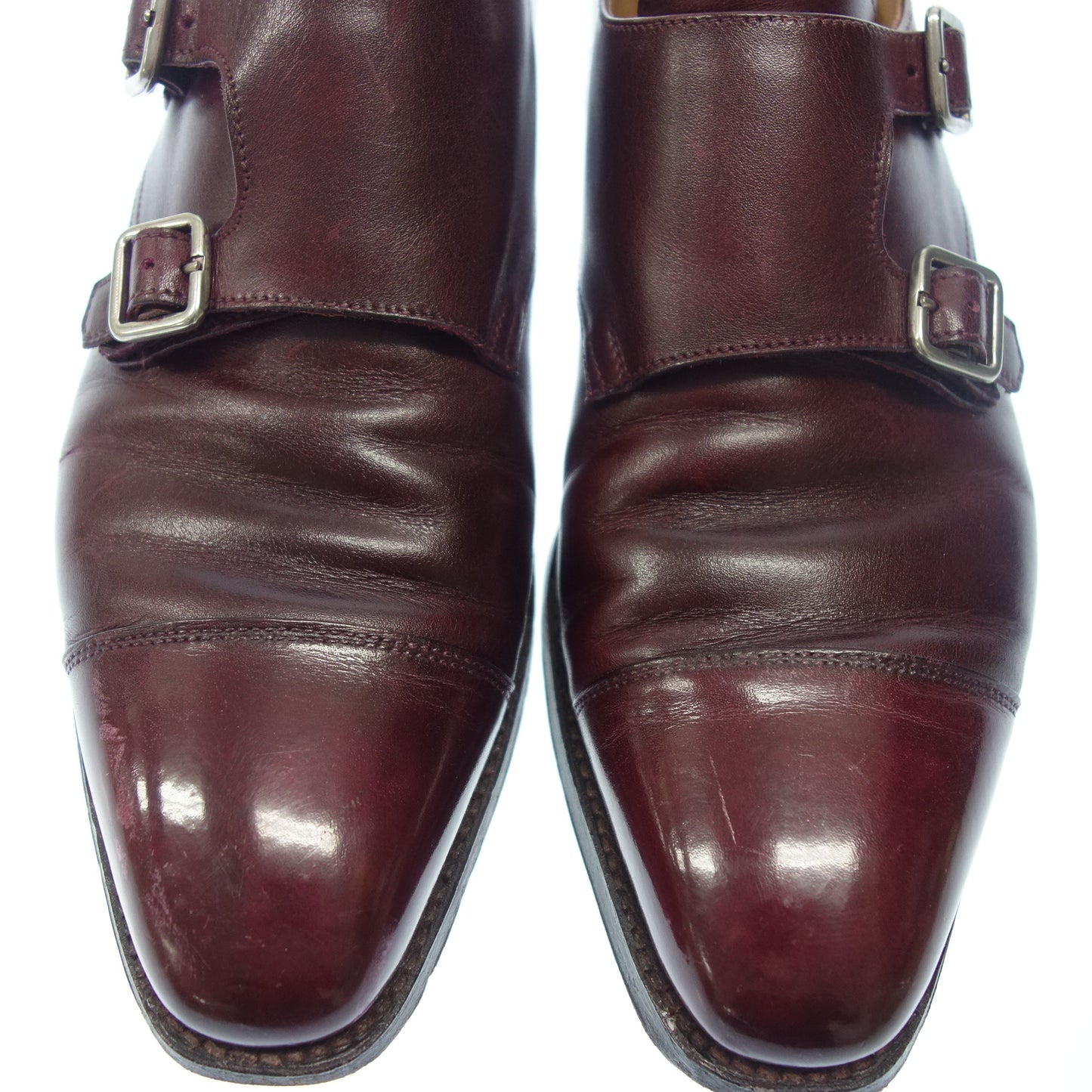 Used ◆ Crockett &amp; Jones Double Monk Strap Shoes Lowndes Men's 5E Bordeaux Crockett &amp; Jones Lowndes [AFD1] 