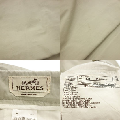 美品◆エルメス イージーパンツ コットン ストレッチ グレー サイズ44 メンズ HERMES【AFB46】