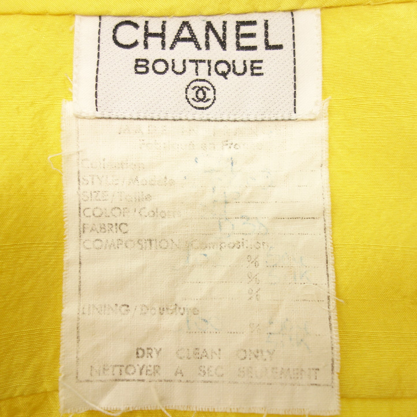 Good Condition◆CHANEL Tunic Shirt 91SS Runway Ruffle Collar Yellow Size 40 Women's CHANEL [AFB6] 