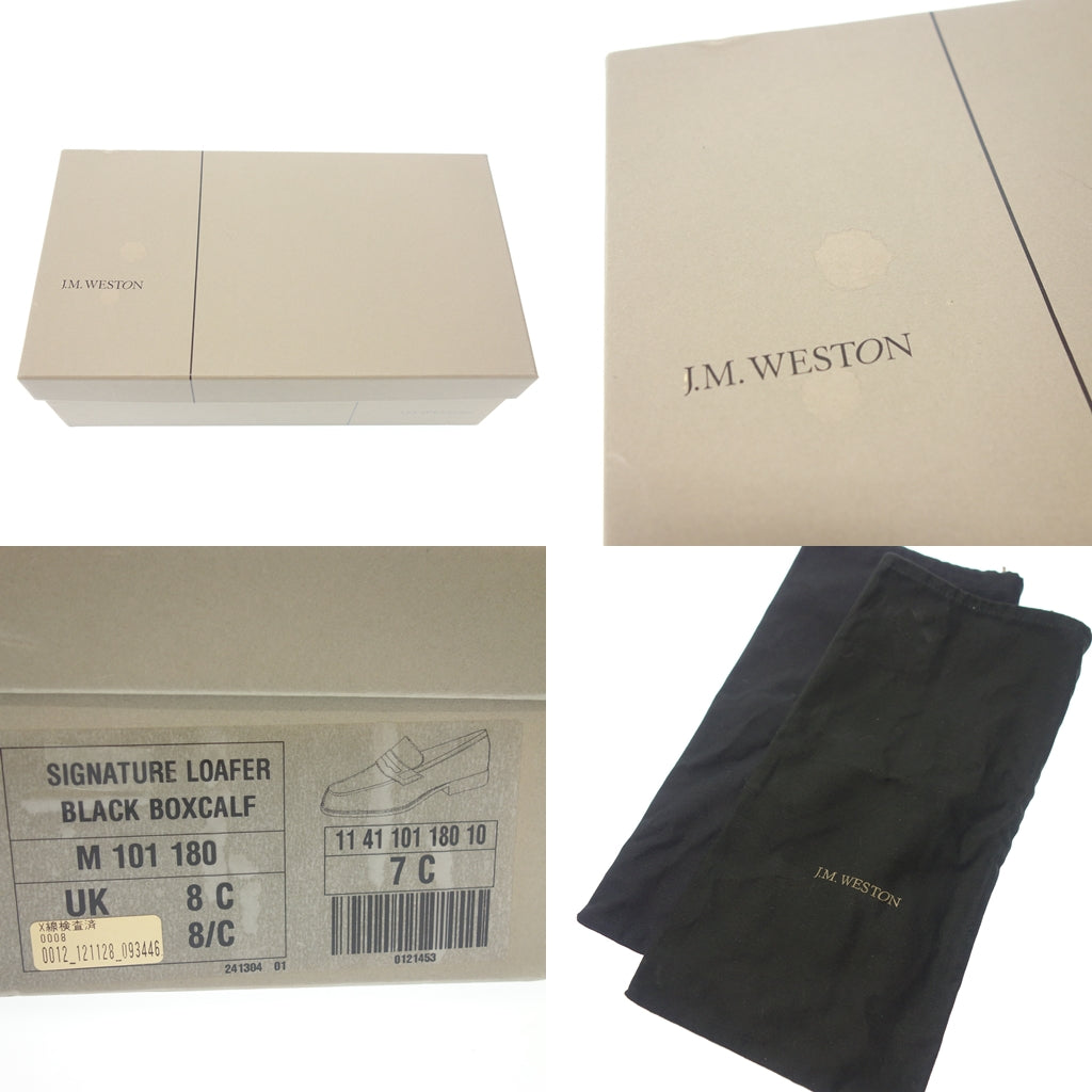 中古◆ジェイエムウエストン レザーシューズ シグネチャーローファー 180 ブラック 7C J.M.WESTON【LA】