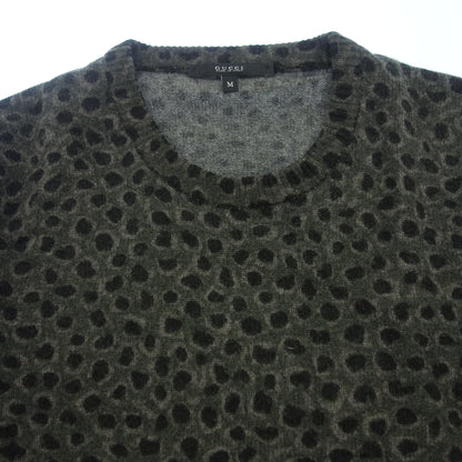 Gucci knit sweater cashmere blend all over pattern 356076 Men's gray M GUCCI [AFB16] [Used] 