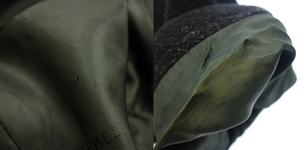 Good condition◇Hermes duffle coat wool size 48 men's black Good condition◇Hermes duffle coat wool size 48 men's black