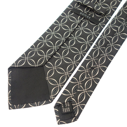 Very good condition ◆ Gucci tie 100% silk all over pattern gray GUCCI [AFI7] 