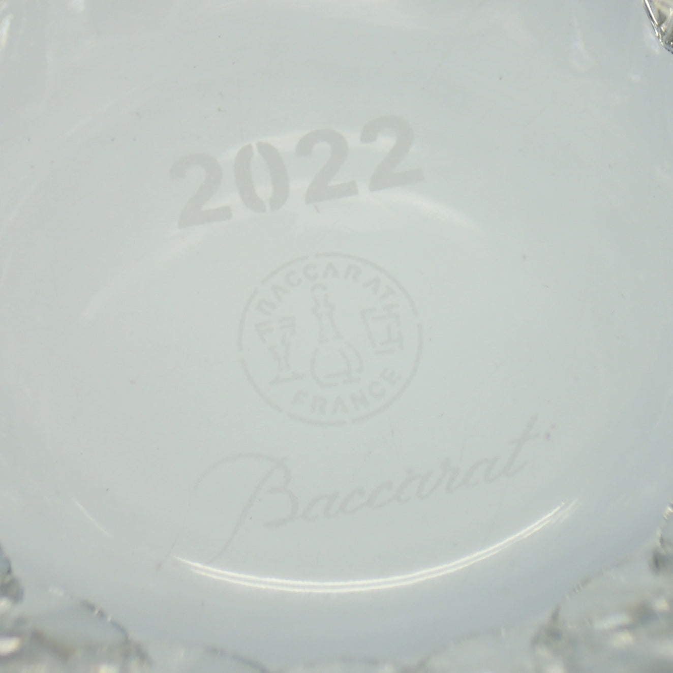 Unused ◆ Baccarat Crystal Rocks Glass 2022 Year Tumbler with Box Baccarat [AFI23] 