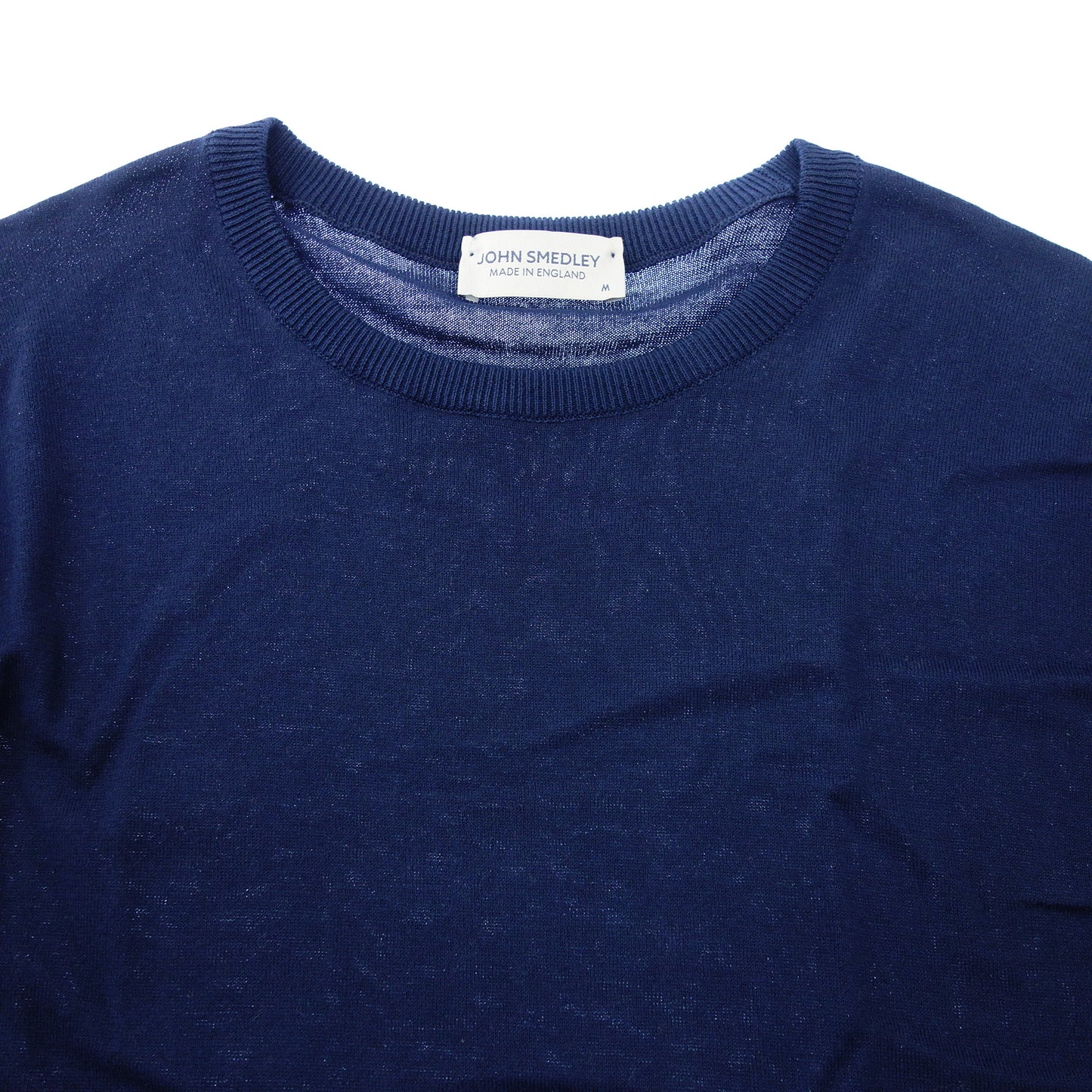 JOHN SMEDLEY T-shirt Sea Island Cotton 30G Crew Neck Men's Navy M JOHN SMEDLEY [AFB33] [Used] 