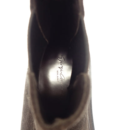 Like new ◆ Giorgio Armani Leather Shoes Side Gore Boots Suede Men's 6 Brown X2M298 GIORGIO ARMANI [AFC33] 