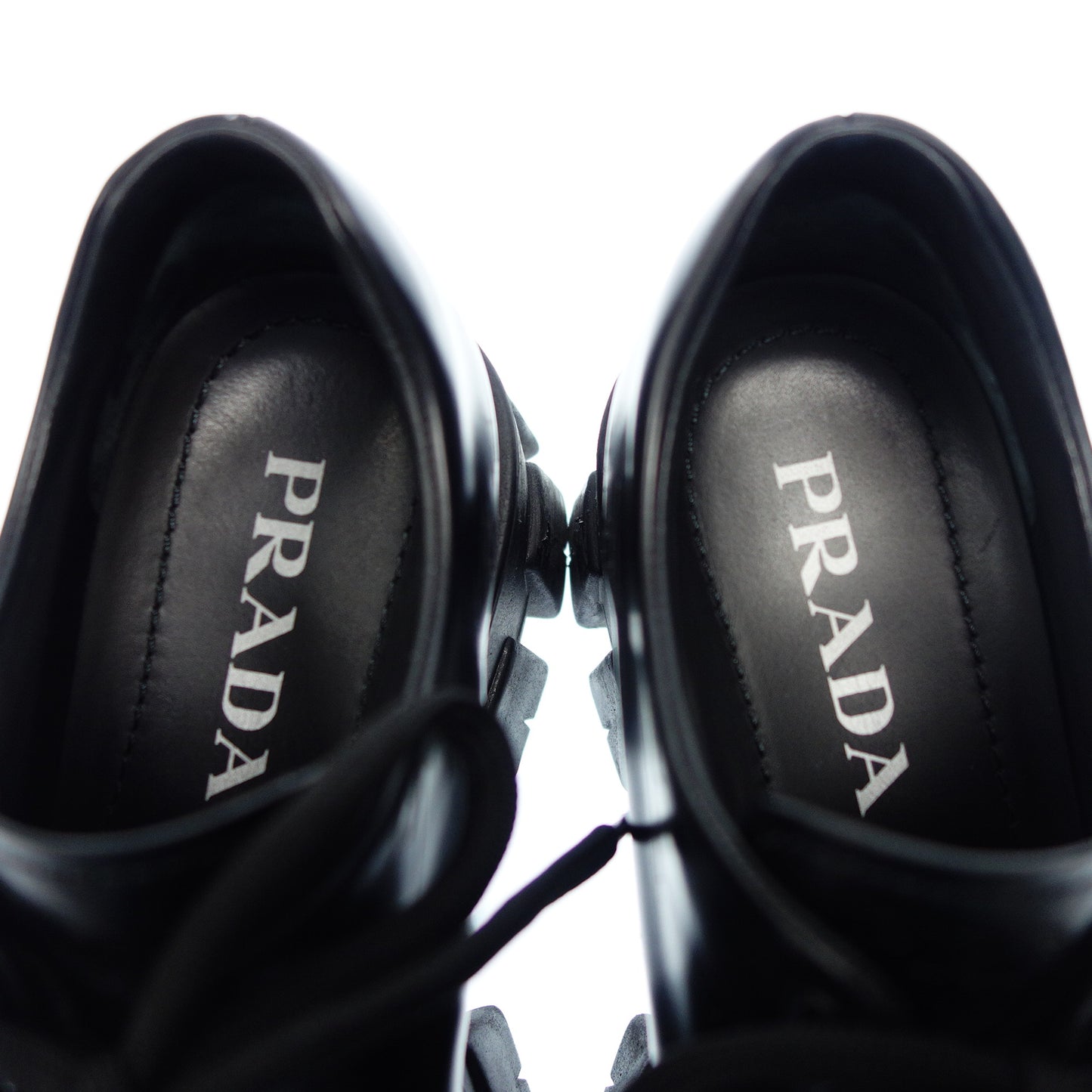 Prada 皮鞋 Monolith 徽标牌 1E708L 女式 黑色 37 PRADA [AFD6] [二手] 