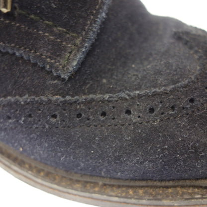 Good Condition ◆ Tricker's Leather Boots 5180 Suede Full Brogue Men's Navy Size 6 Tricker's [AFC13] 