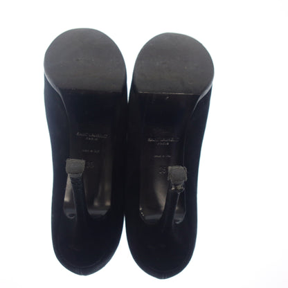 Used ◆ Yves Saint Laurent Patent Suede Leather Heel Pumps Women's 35 Black Yves Saint Laurent [AFC1] 