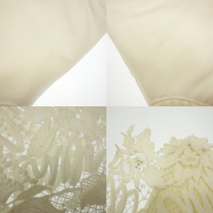 品相良好◆Sacai 针织毛衣不对称金色纽扣蕾丝 19-04424 白色 2 号女式 Sacai [AFB22] 