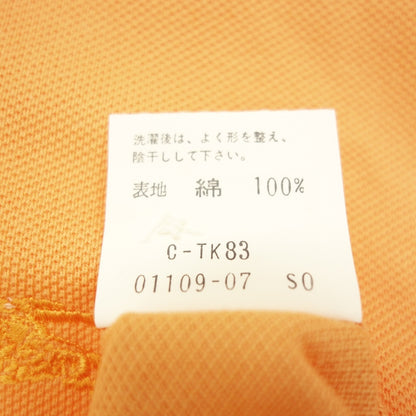 Good Condition◆Burberrys Polo Shirt Cotton Rib Design Men's Orange Size M Burberrys [AFB51] 