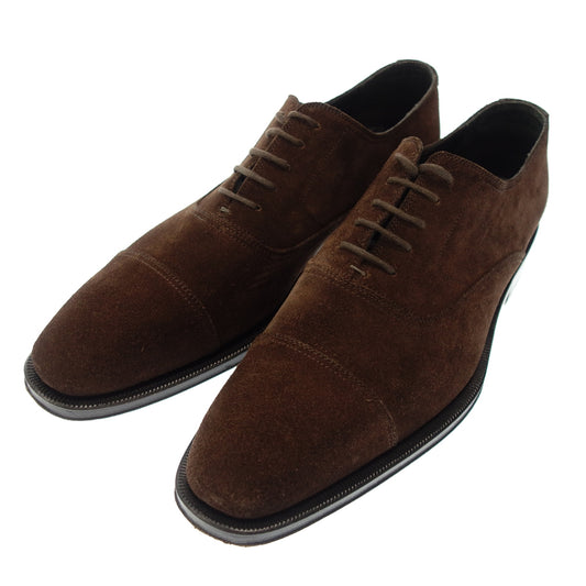 Used ◆ Gucci leather shoes straight tip inner feather 101703 suede men's 8.5 brown Gucci [AFC12] 