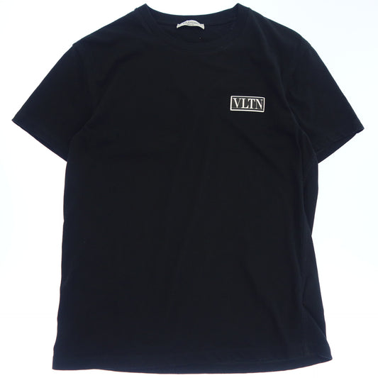 Very good condition◆Valentino T-shirt Logo plate VLTN UV3MG08G6LC Black Size S Men's VALENTINO [AFB28] 
