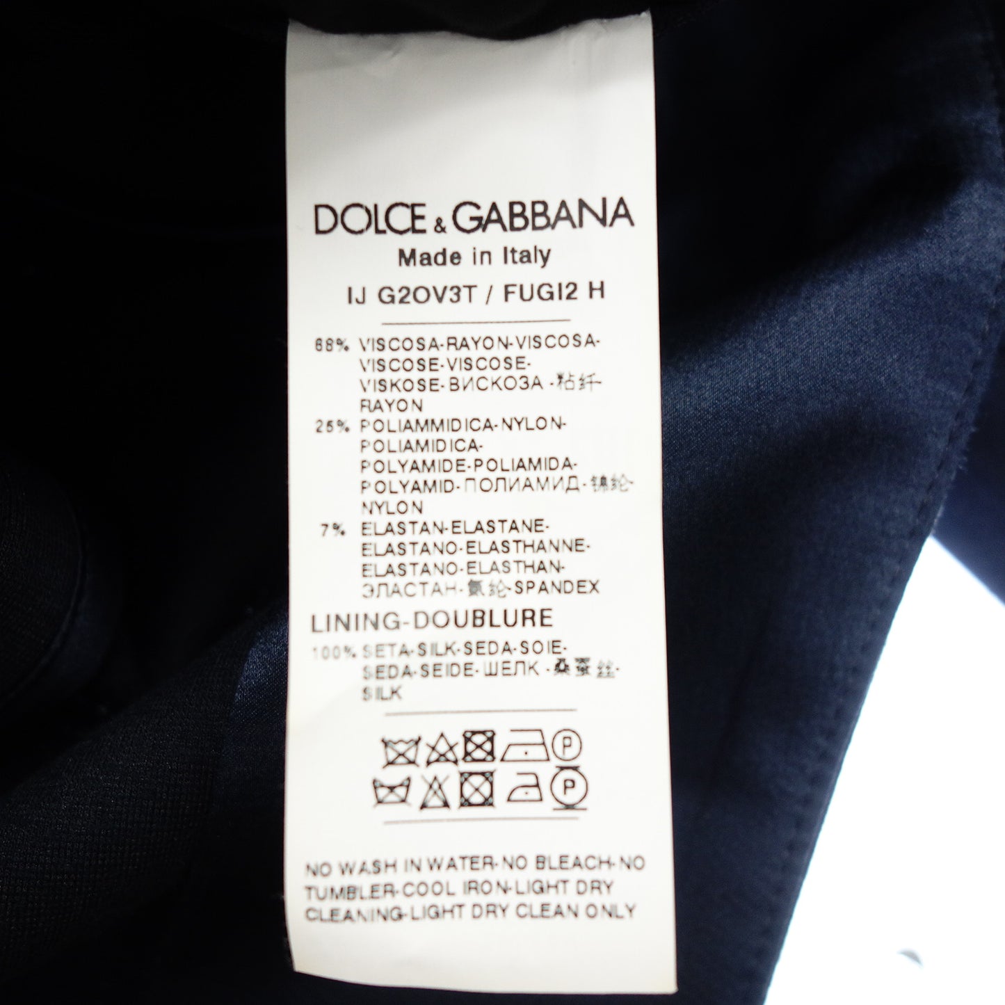 Dolce &amp; Gabbana 2B 夹克 52 男士海军蓝 DOLCE&amp;GABBANA [AFA22] [二手] 