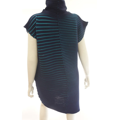 Good condition ◆ Pleats Please Issey Miyake Tunic PP01KH752 Shimmering Asymmetric Ladies Navy Size 3 PLEATS PLEASE ISSEY MIYAKE CHIRA CHIRA [AFB29] 
