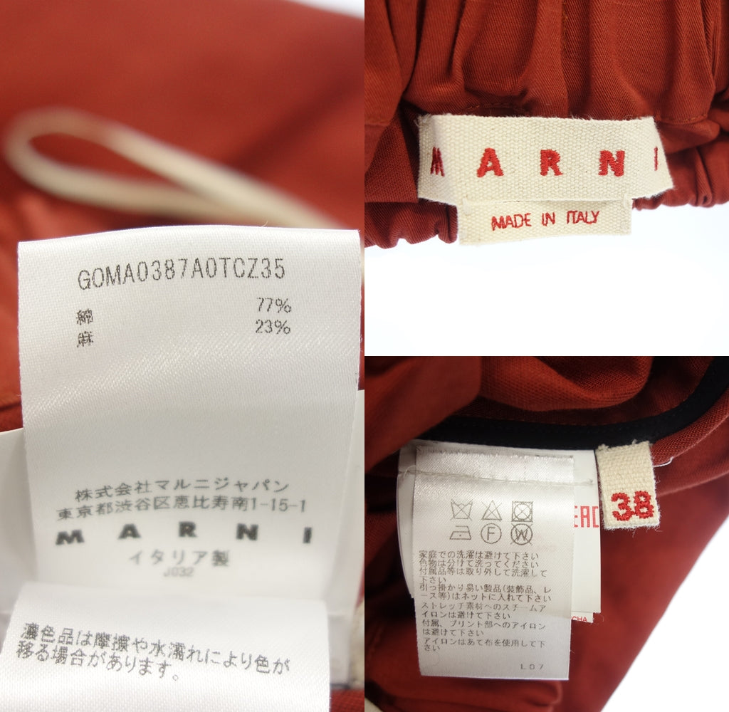 二手 ◆Marni 棉质裙子 GOMA0387A0TCZ35 女式 红色 尺码 38 MARNI [AFB42] 