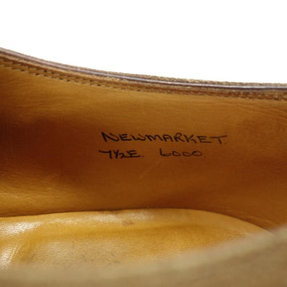 美品◆ジョンロブ レースアップシューズ Uチップ NEWMARKET スエード メンズ ベージュ サイズ7.5 JOHN LOBB【LA】