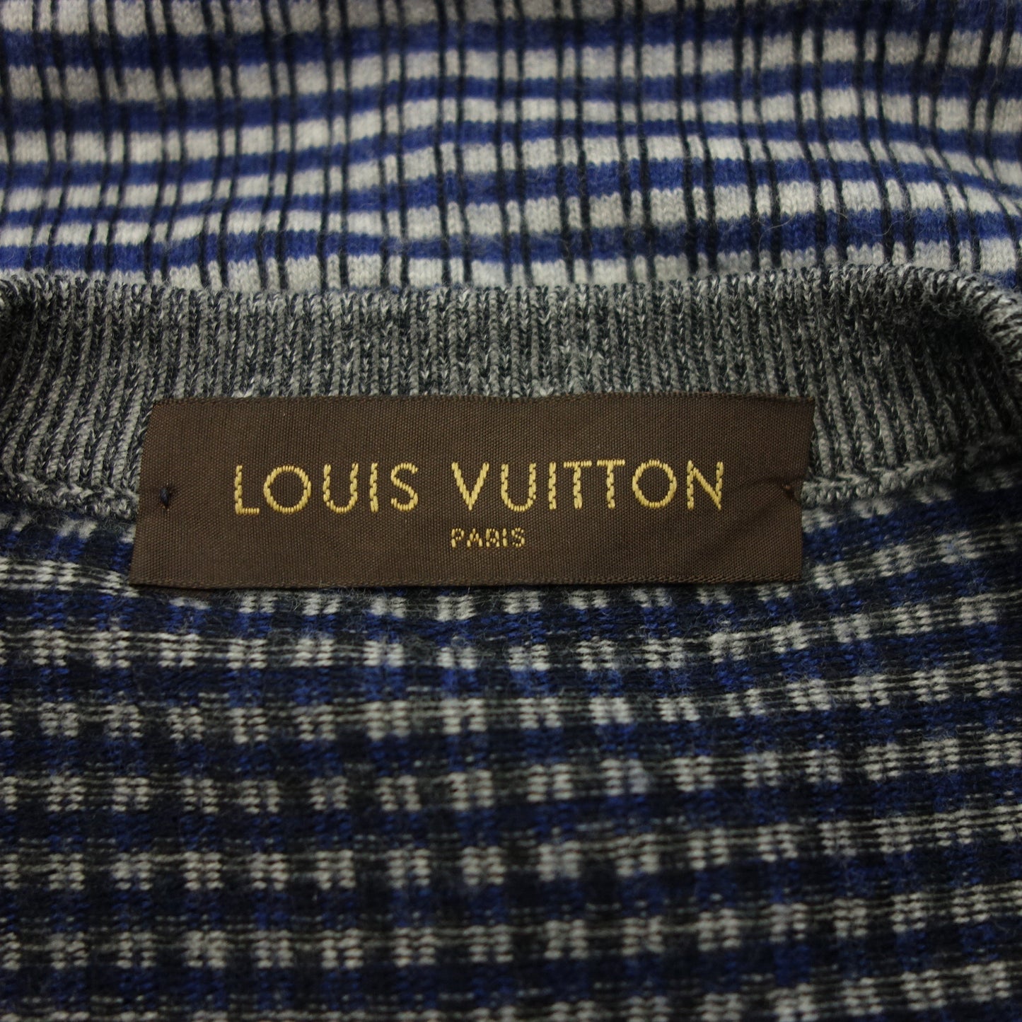 Used ◆Louis Vuitton Knit Cardigan Wool x Silk RM132M Size S Blue Men's LOUIS VUITTON [AFB30] 