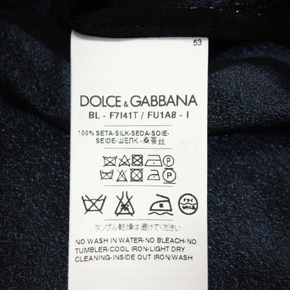 美品◆ドルチェ&ガッバーナ ブラウス ビジュー ラインストーン レディース ブラック サイズ38 DOLCE&GABBANA【AFB29】