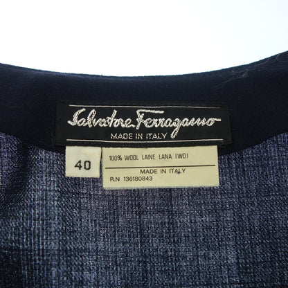 Salvatore Ferragamo Dress Long Sleeve Rose Button Women's 40 Black Salvatore Ferragamo [AFB12] [Used] 