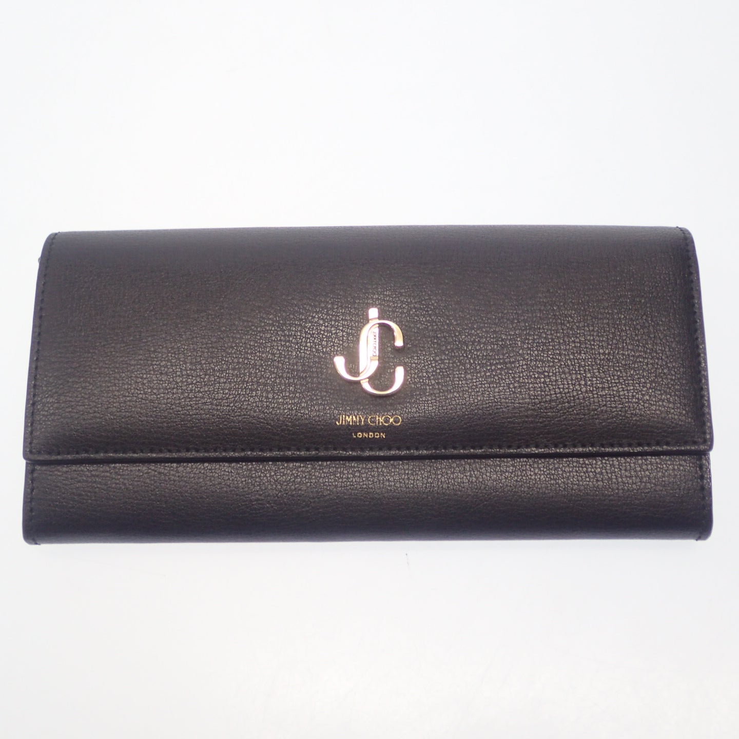 Very good condition ◆ Jimmy Choo folding wallet JC gold hardware JIMMY CHOO [AFI19] 