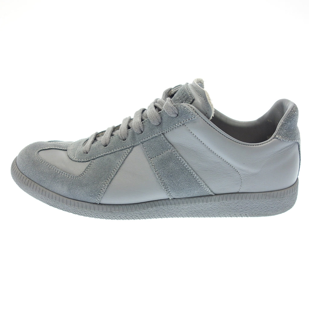 Used ◆Maison Margiela Replica Sneakers Leather German Trainer Men's 40 Gray MAISON MARGIELA REPLICA [AFD13] 