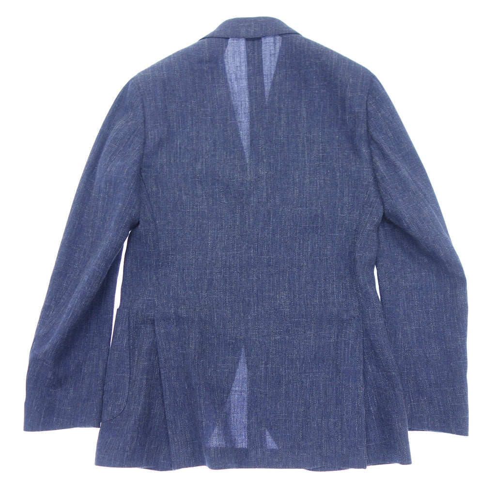 Very good condition ◆Lardini Tailored Jacket 2B Single Wool Cotton Linen Men's Blue Size 44 LARDINI [AFB4] 