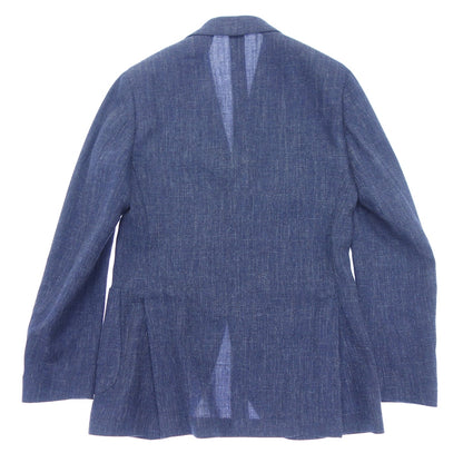 Very good condition ◆Lardini Tailored Jacket 2B Single Wool Cotton Linen Men's Blue Size 44 LARDINI [AFB4] 