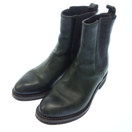 Brunello Cucinelli leather boots side gore 37.5 green BRUNELLO CUCINELL [AFC11] [Used] 