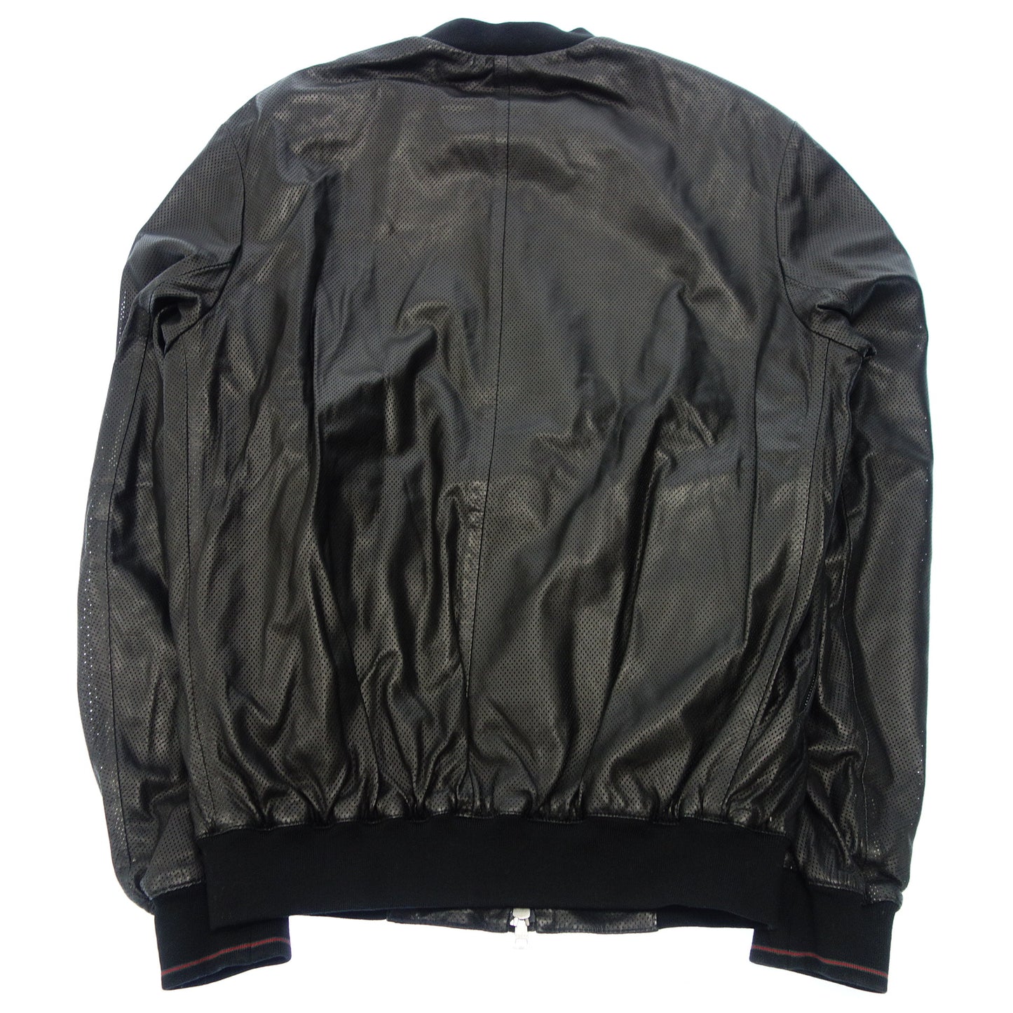 Used ◆ Gucci punching leather blouson men's black 46 GUCCI [AB13] 